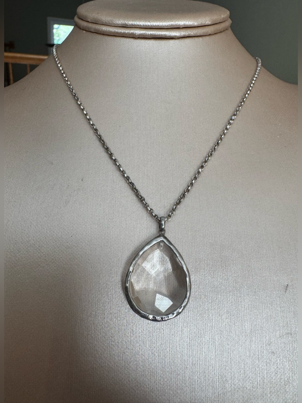 Ippolita Sterling Silver Teardrop Clear Quartz Pendant - Picture 8 of 8